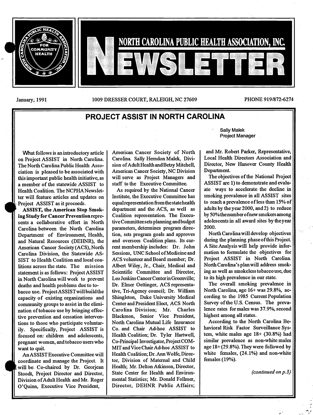 1991 Newsletters