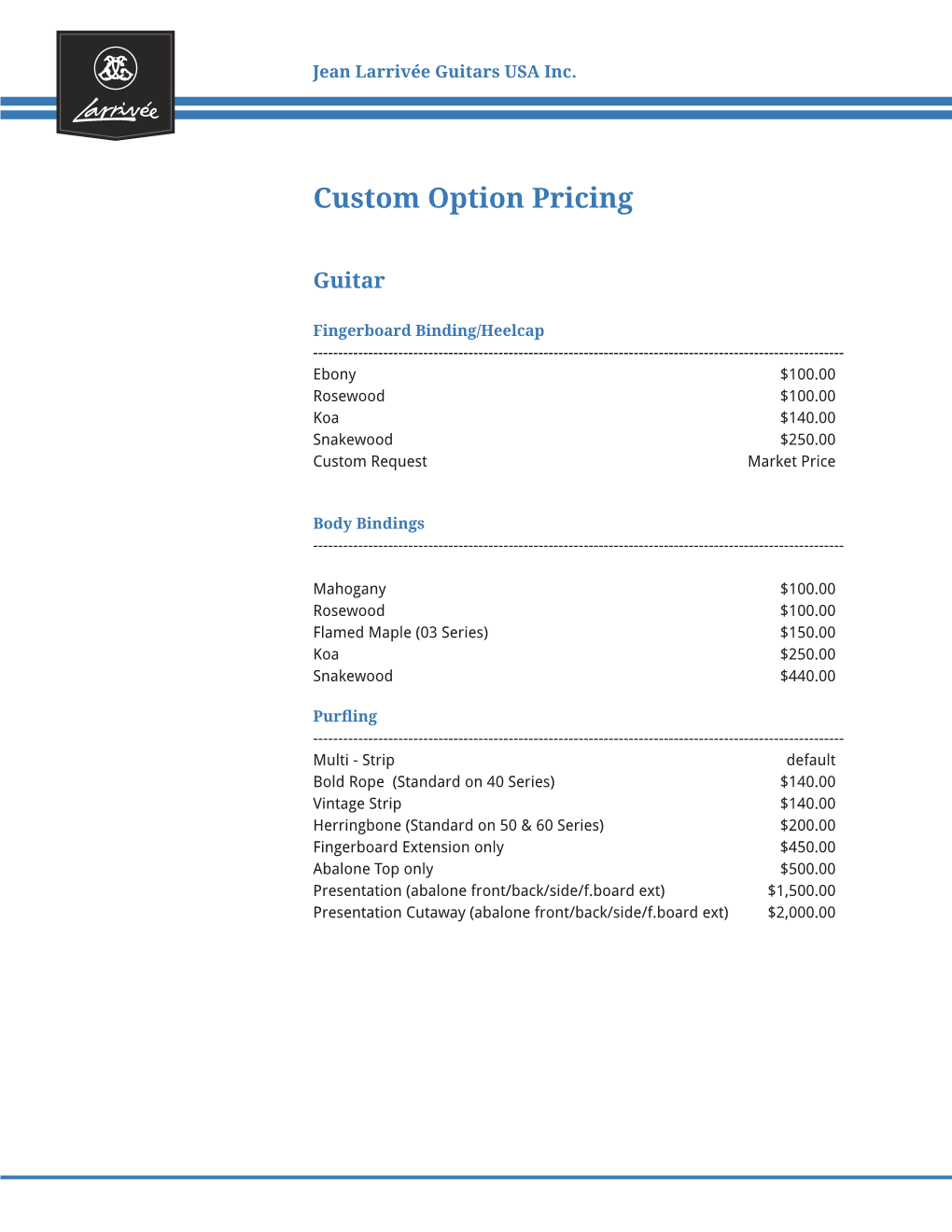 Custom Option Pricing