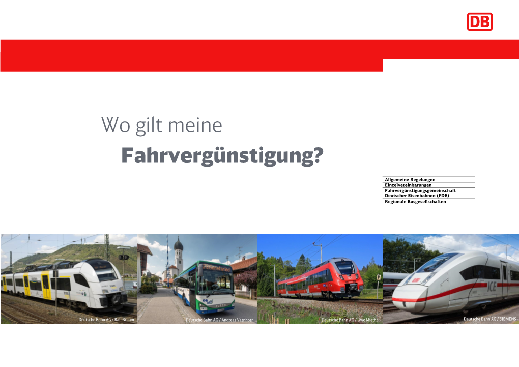 Wo Gilt Meine Fahrvergünstigung?