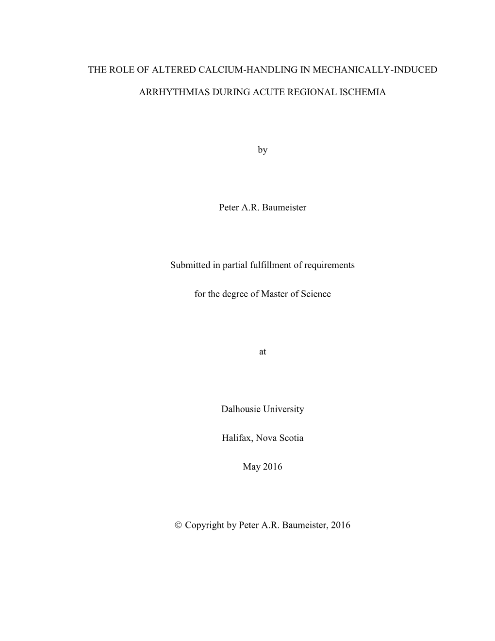 The Role of Altered Calcium-Handling in Mechanically-Induced