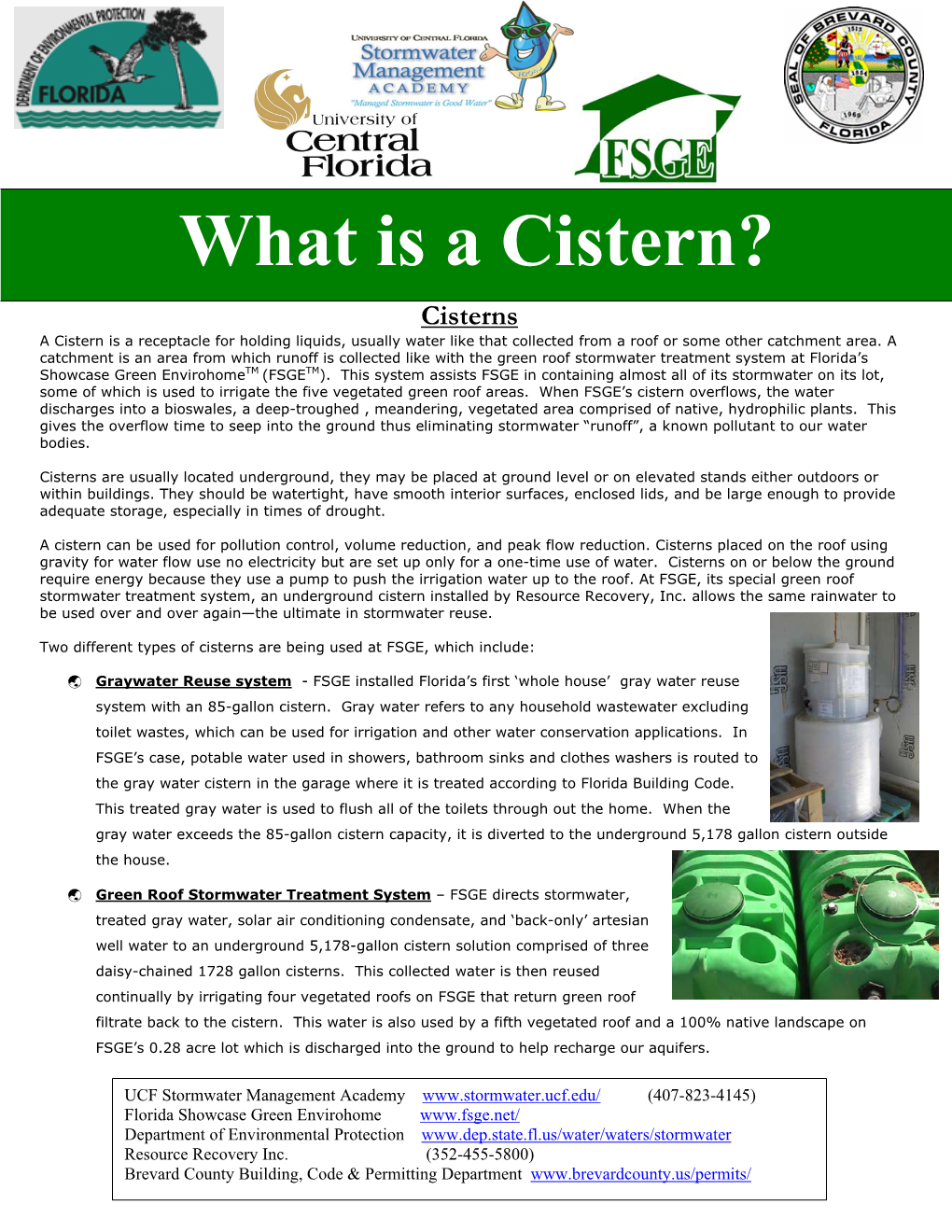 What Is a Cistern?