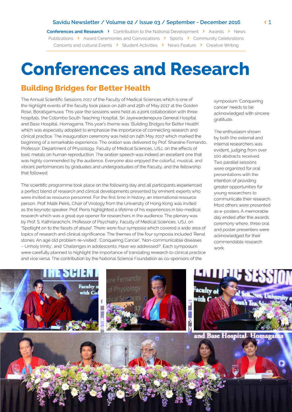Conferences and Research