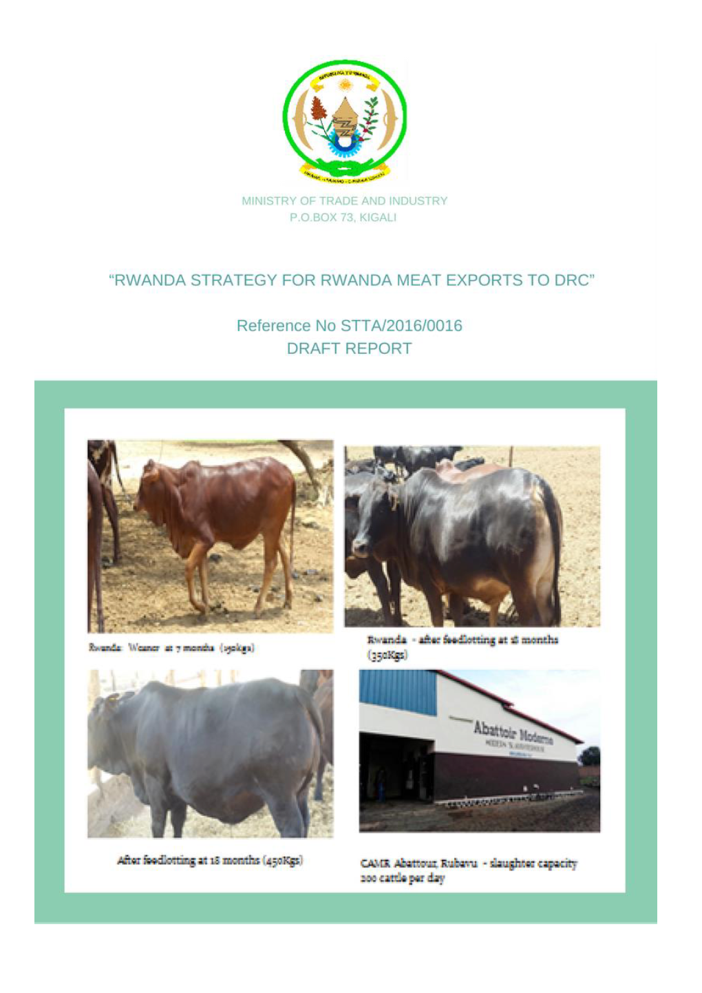 Rwandan Abattoirs Assessment Report