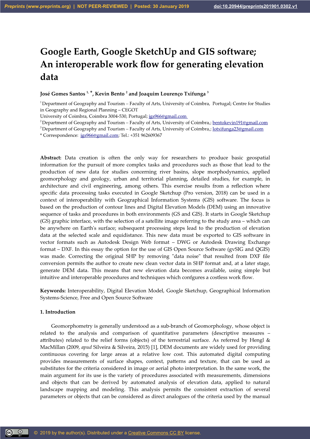 Google Earth, Google Sketchup and GIS Software; an Interoperable Work Flow for Generating Elevation Data