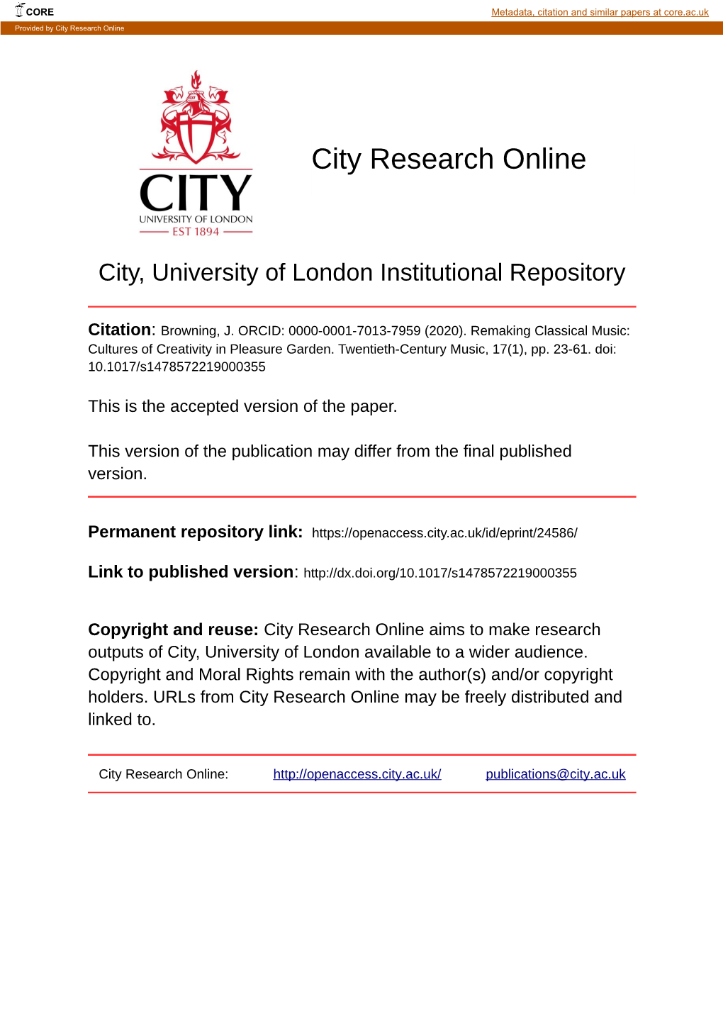 City Research Online