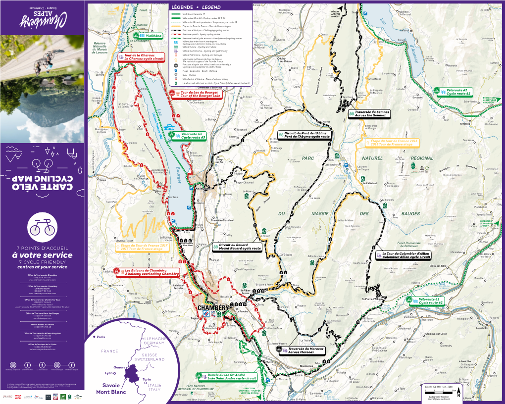 CARTE VÉLO CARTE E Du Chéran De-Chevelu 2 181M 2 198M Yenne 9 T 5