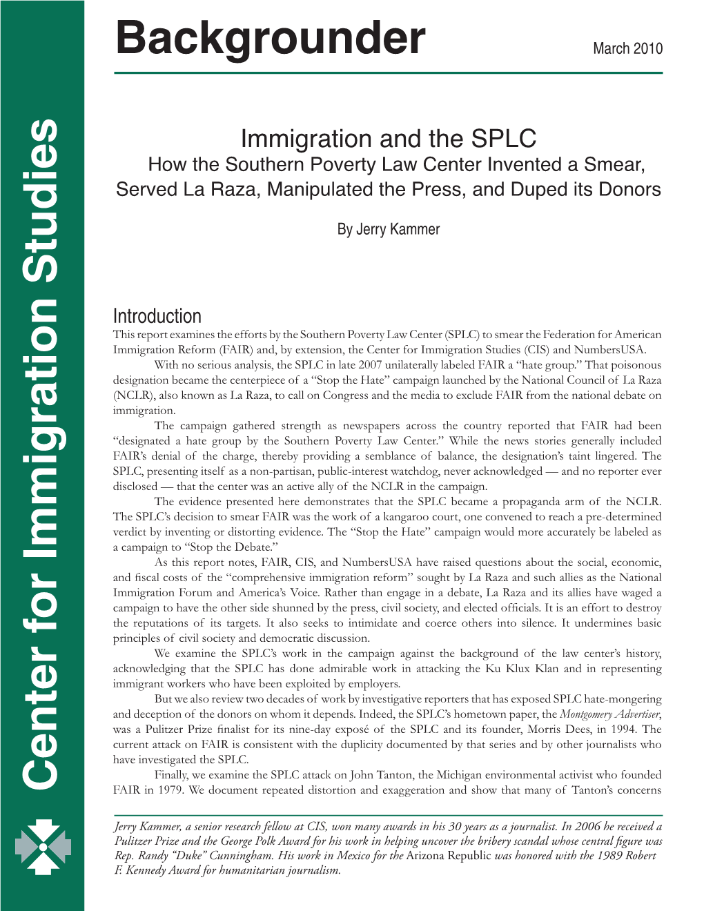 Immigration and SPLC