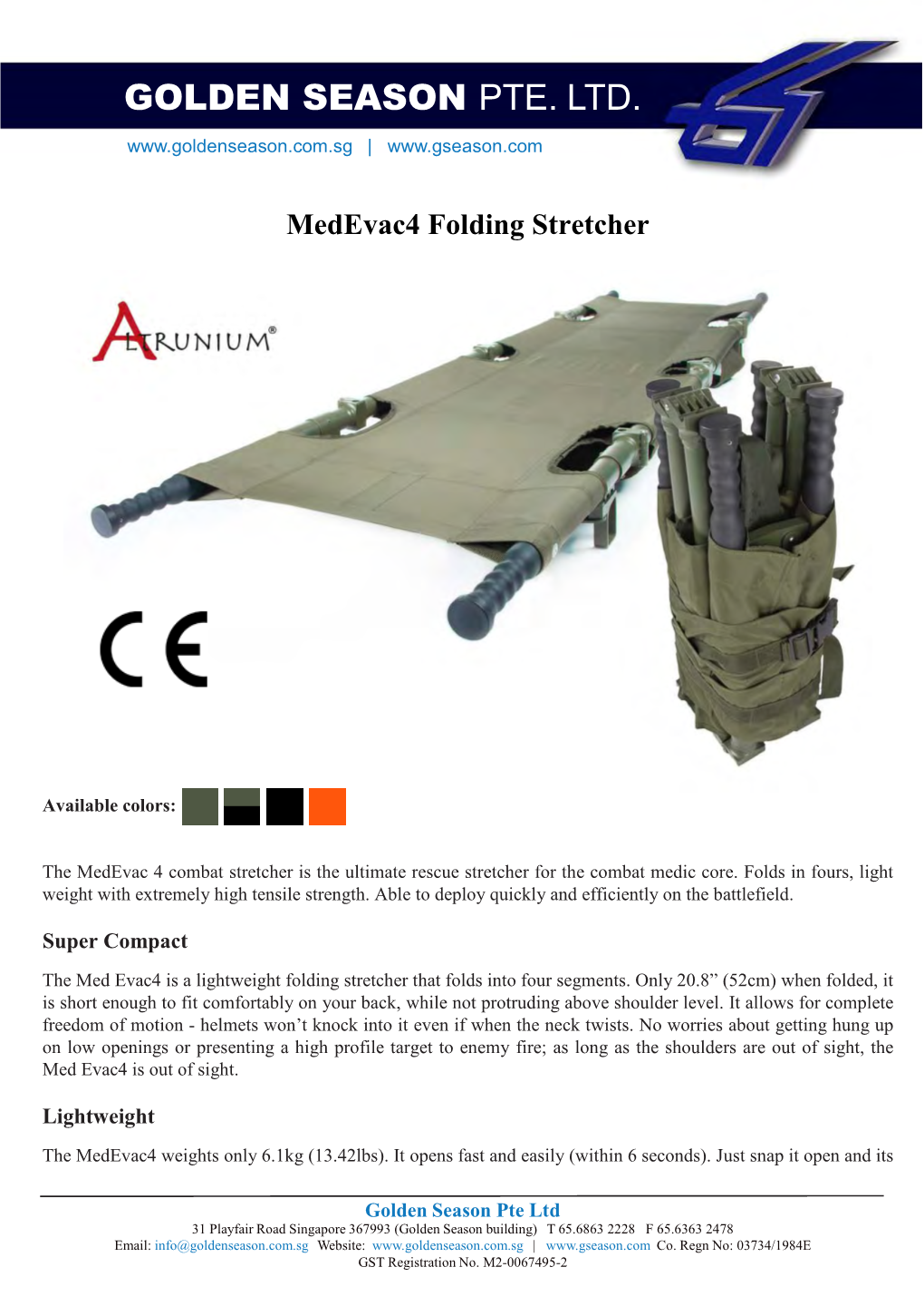 Medevac4 Folding Tactical Stretcher