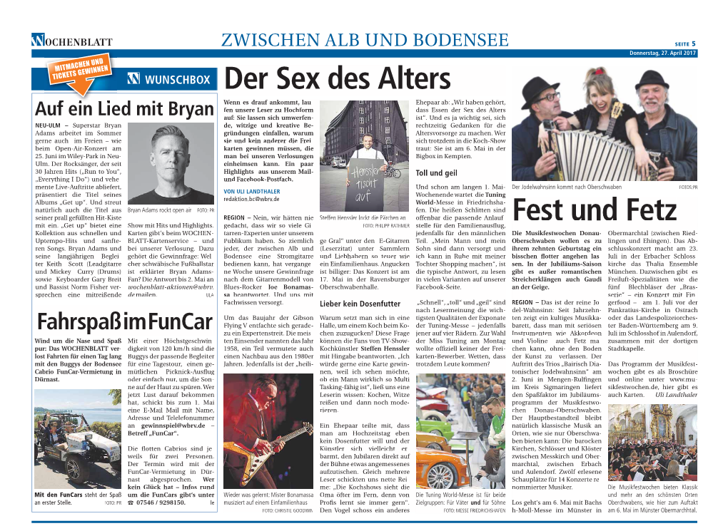 Fest Und Fetz Der Sex Des Alters