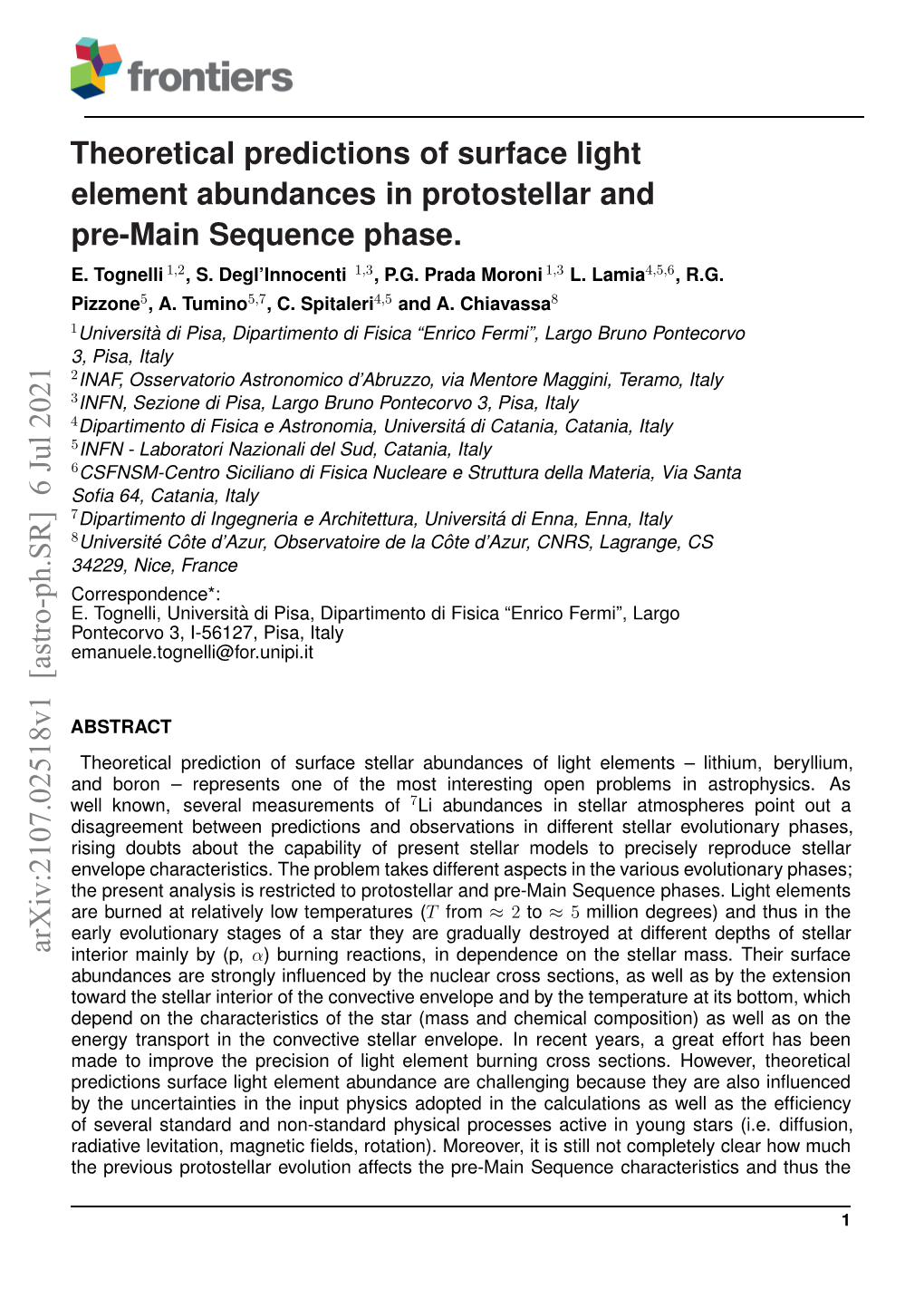 Theoretical Predictions of Surface Light Element Abundances in Protostellar