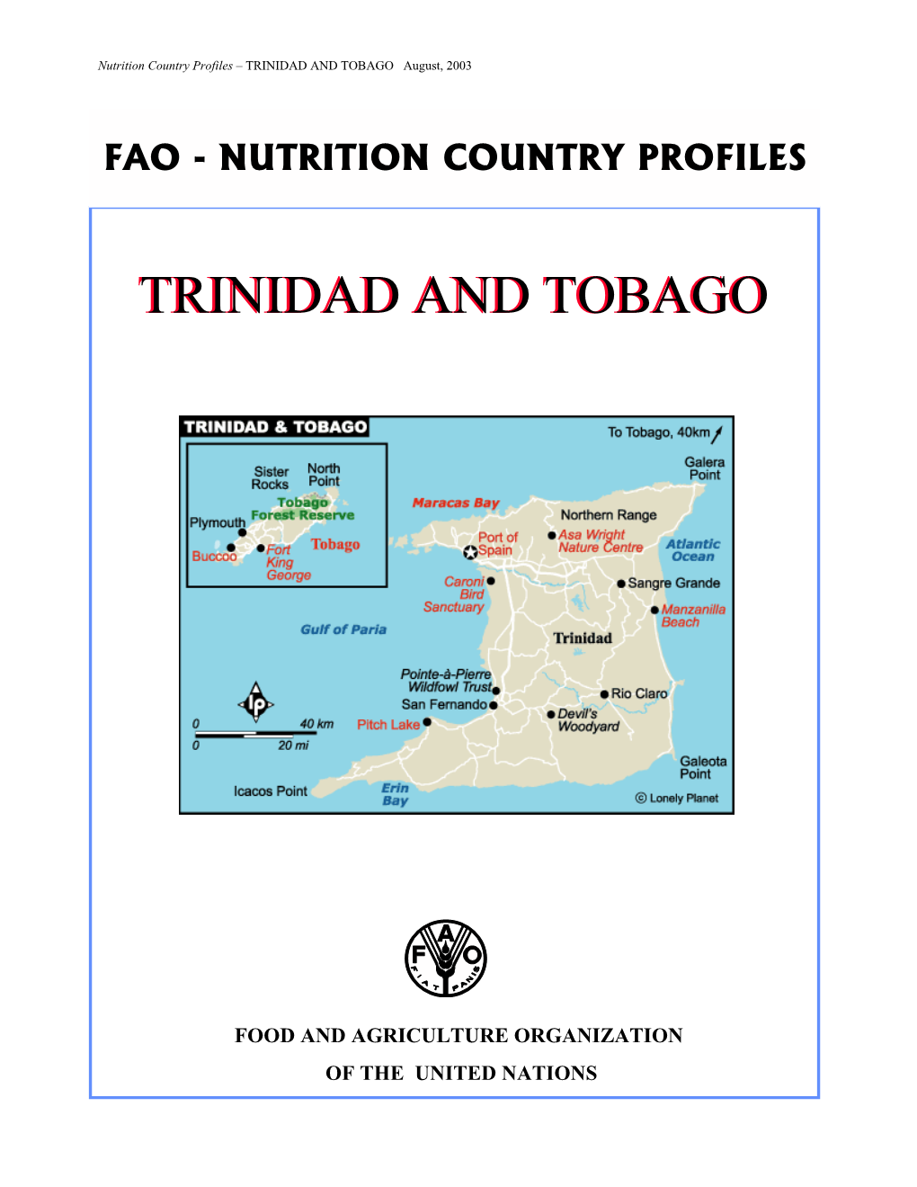 TRINIDAD and TOBAGO August, 2003