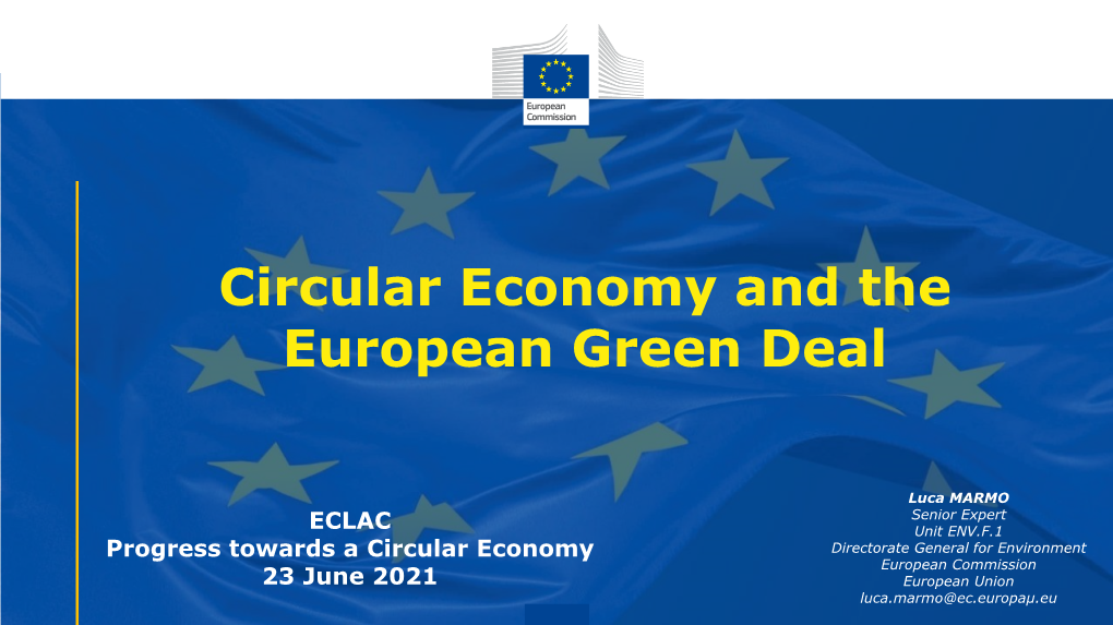 Circular Economy and the European Green Deal