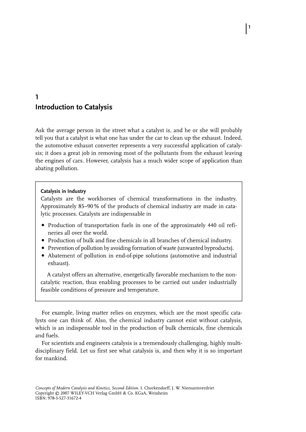 Introduction to Catalysis