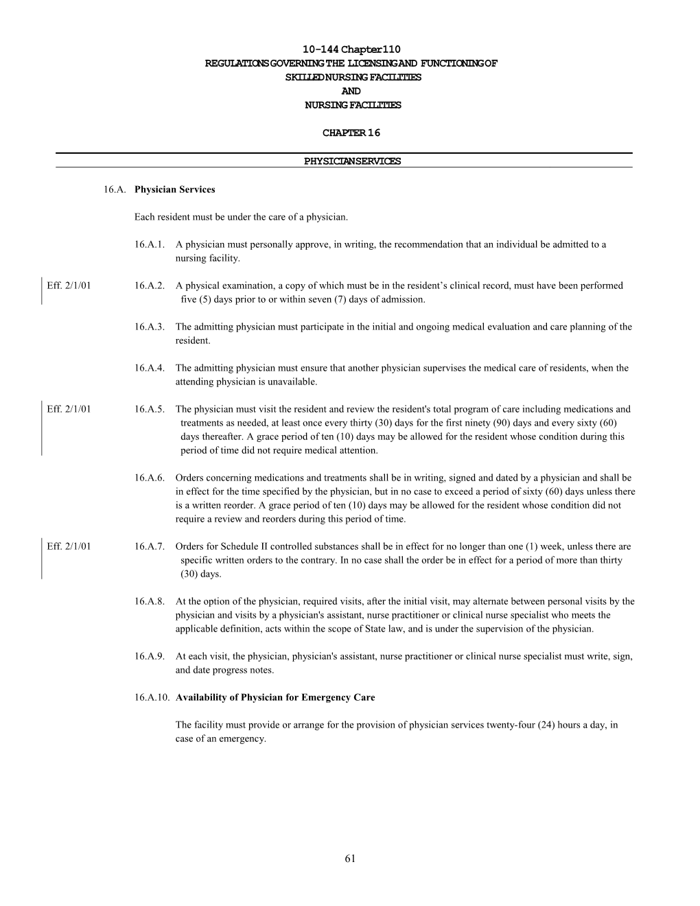 Regulations Governing the Licensing and Functioning Of