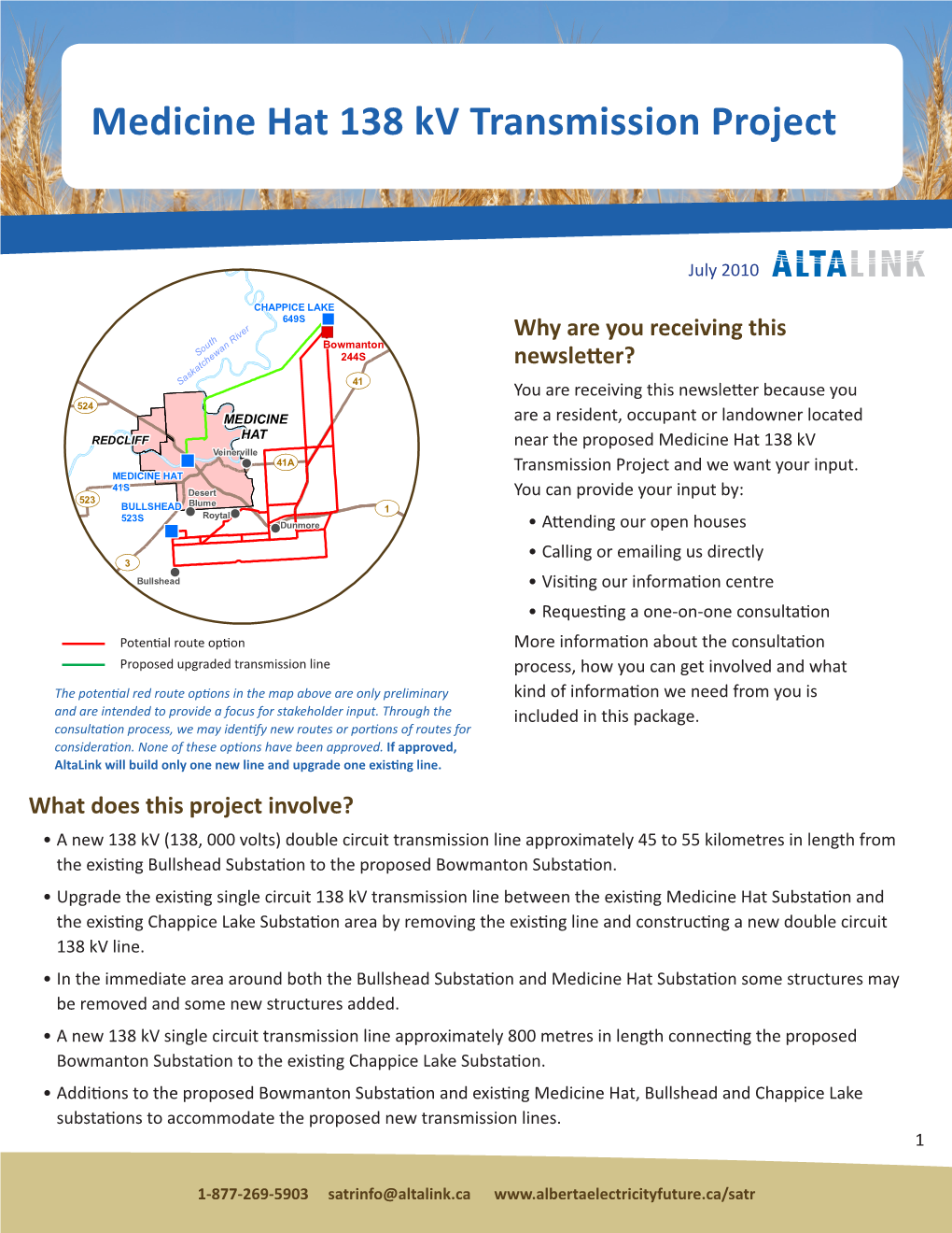 Medicine Hat 138 Kv Transmission Project