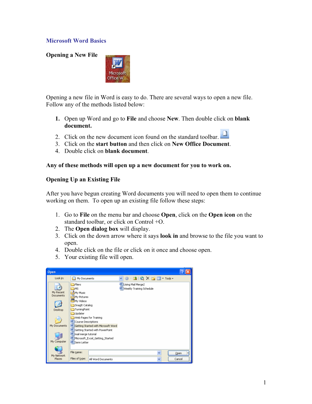 Microsoft Word Basics