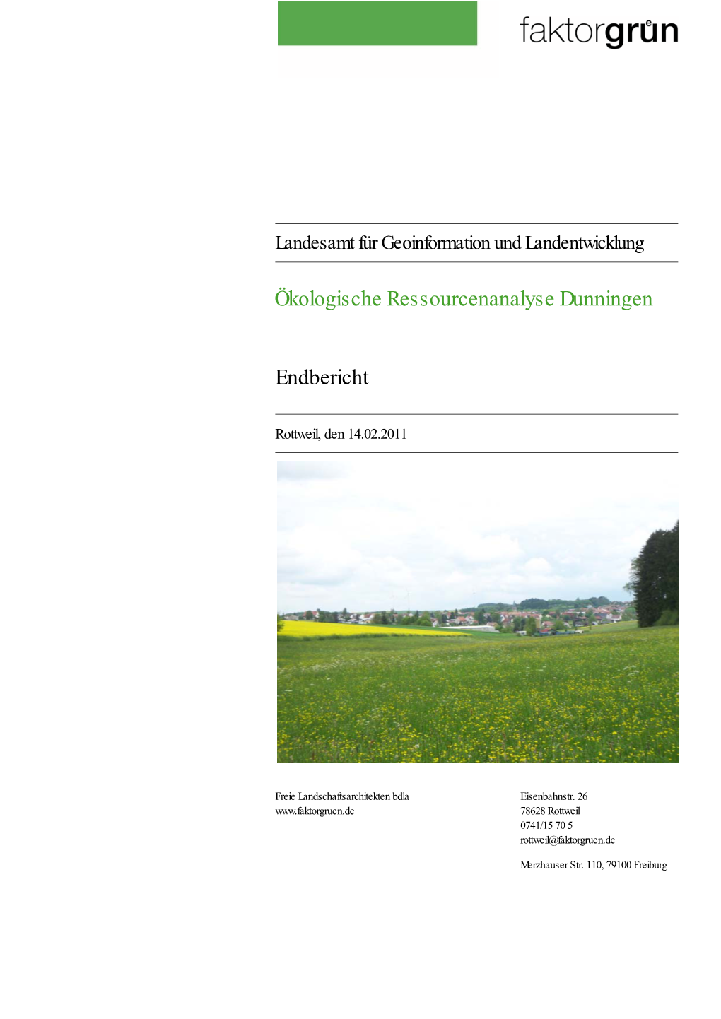 Ökologische Ressourcenanalyse Dunningen Endbericht