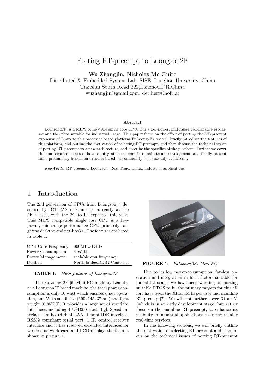 Porting RT-Preempt to Loongson2f