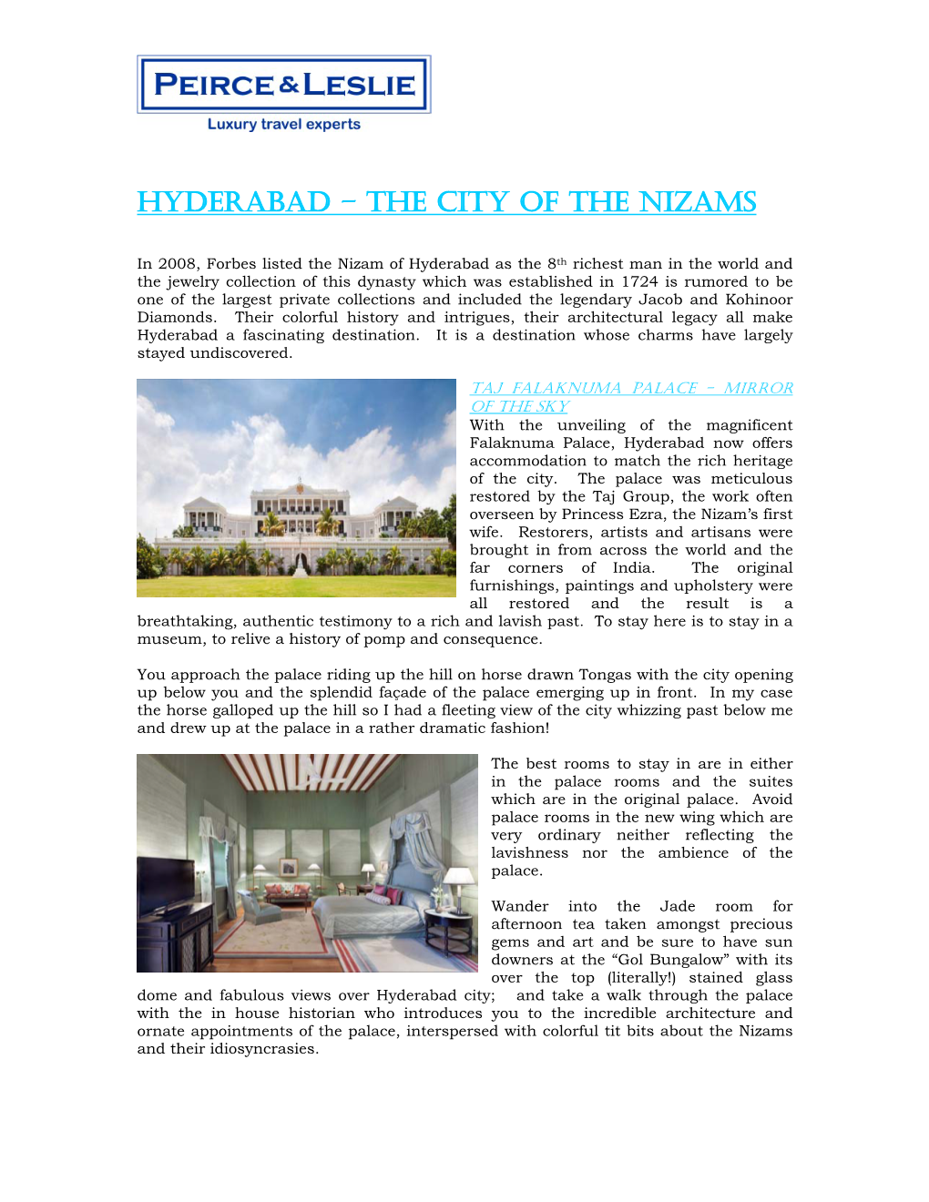 Hyderabad – the City of the Nizams