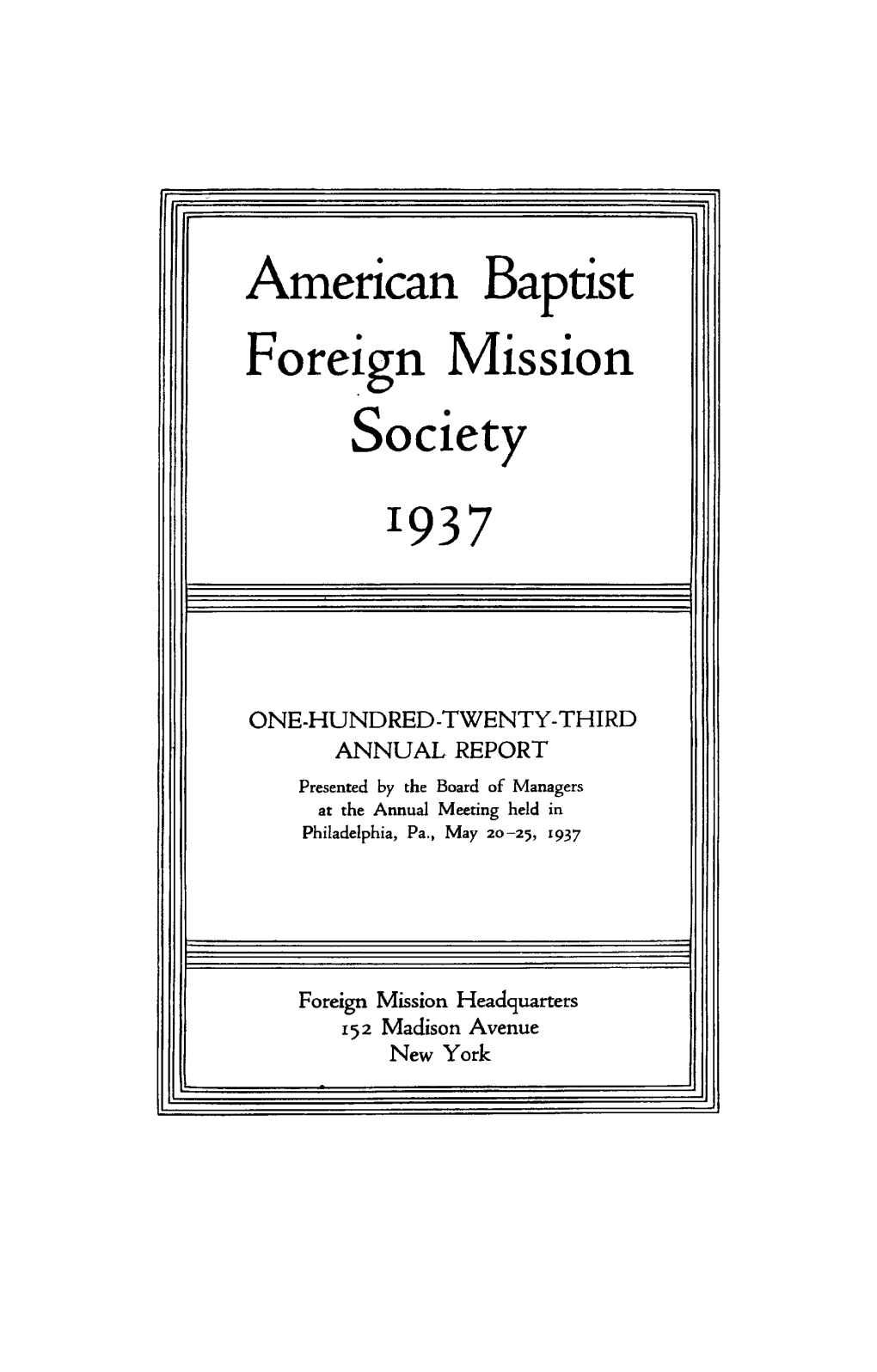 American Baptist Foreign Mission Society