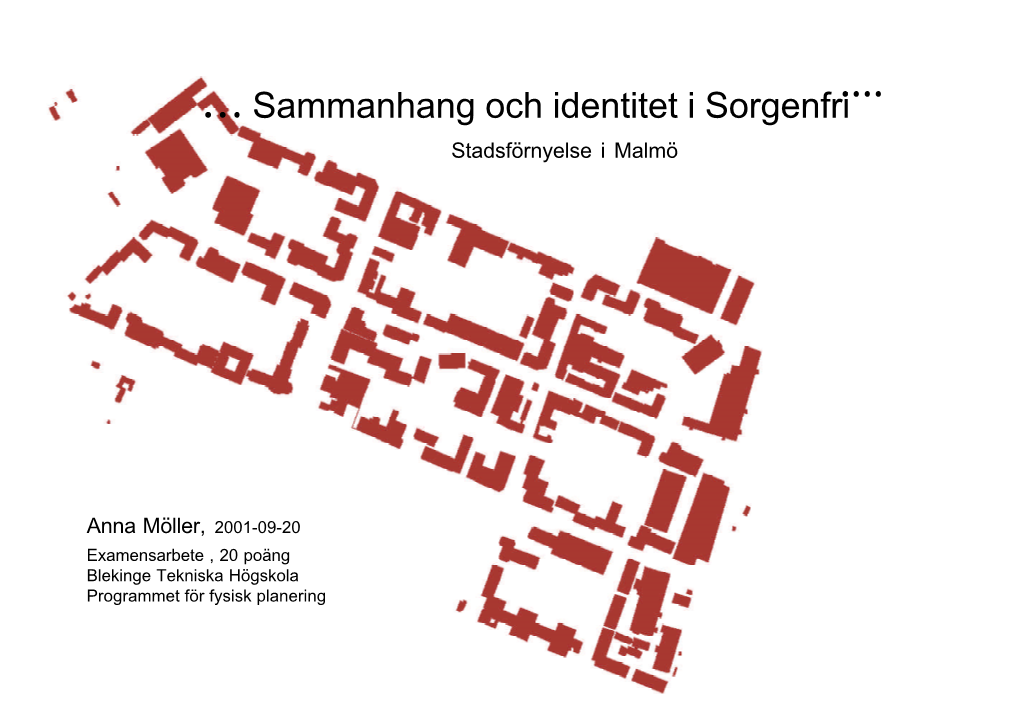 Sammanhang Och Identitet I Sorgenfri Stadsförnyelse I Malmö