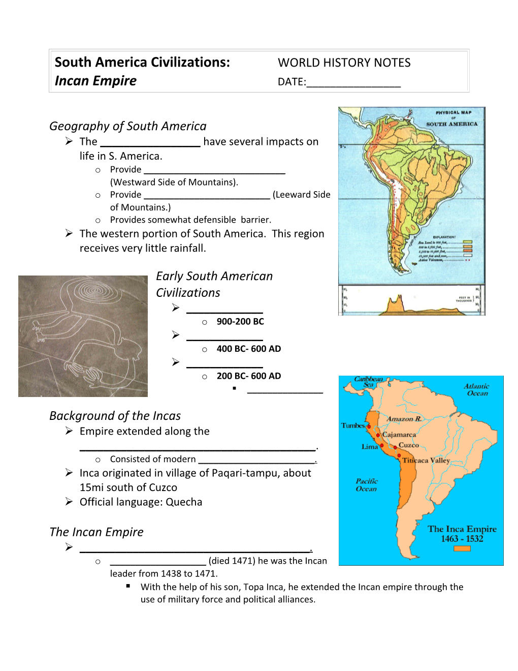 South America Civilizations