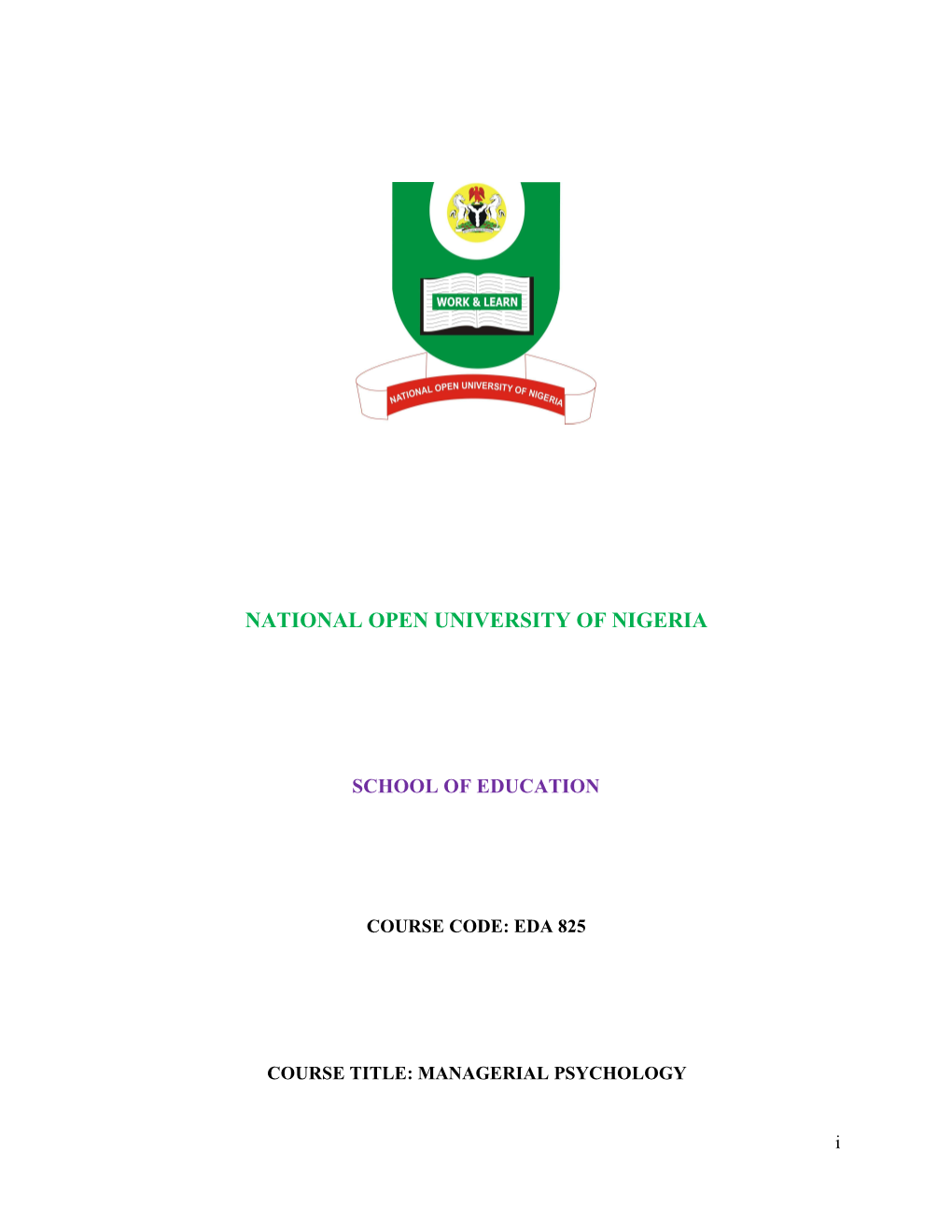 National Open University of Nigeria