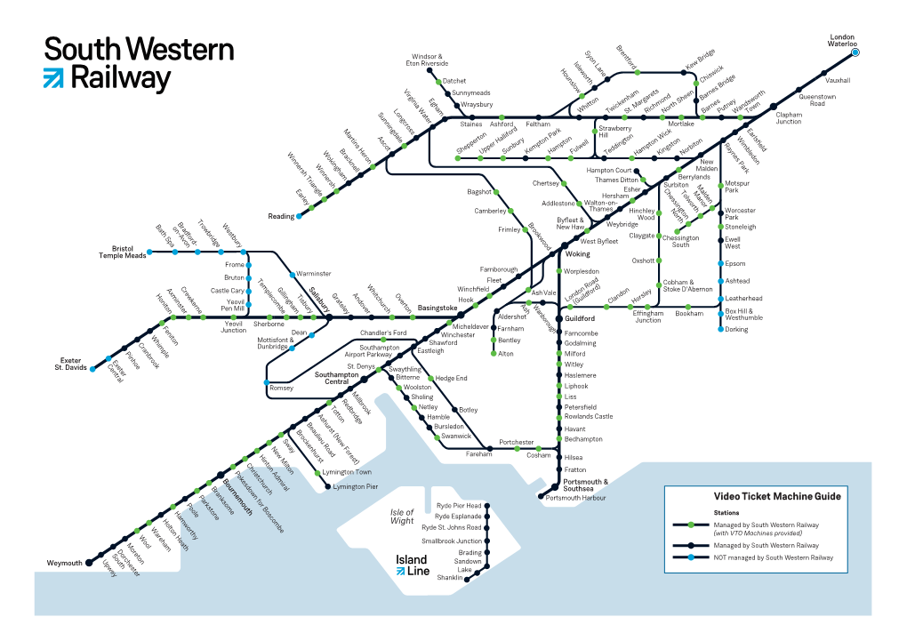 Video Ticket Machine Guide Poole Ryde Pier Head Hamworthy Isle of Ryde Esplanade Stations Holton Heath Wight Wareham Ryde St
