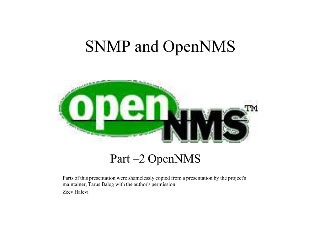 SNMP and Opennms