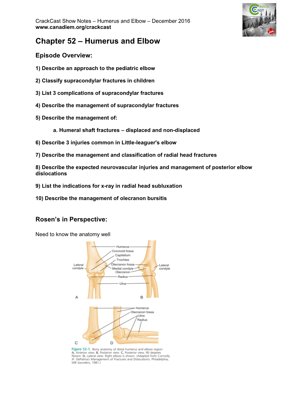 Chapter 52 – Humerus and Elbow