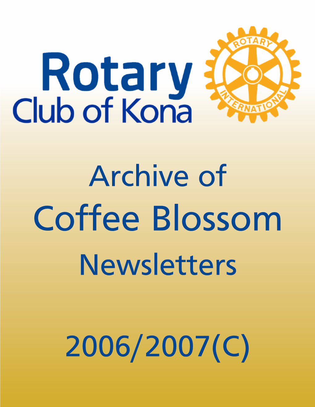 Archive of Newsletters 2006/2007(C)