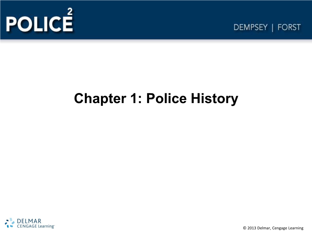 Chapter 1: Police History