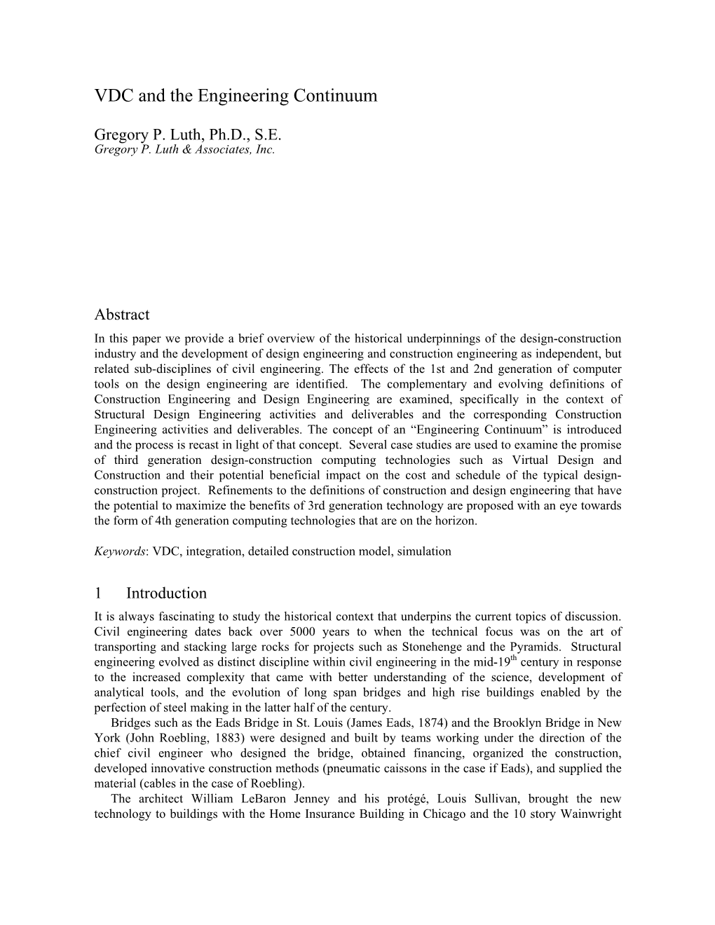 VDC and the Engineering Continuum