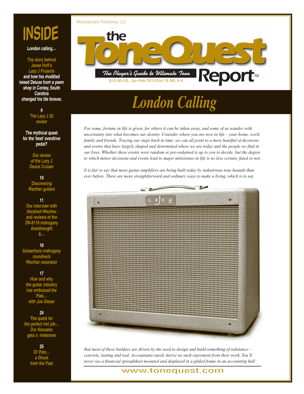 The Tonequest Report