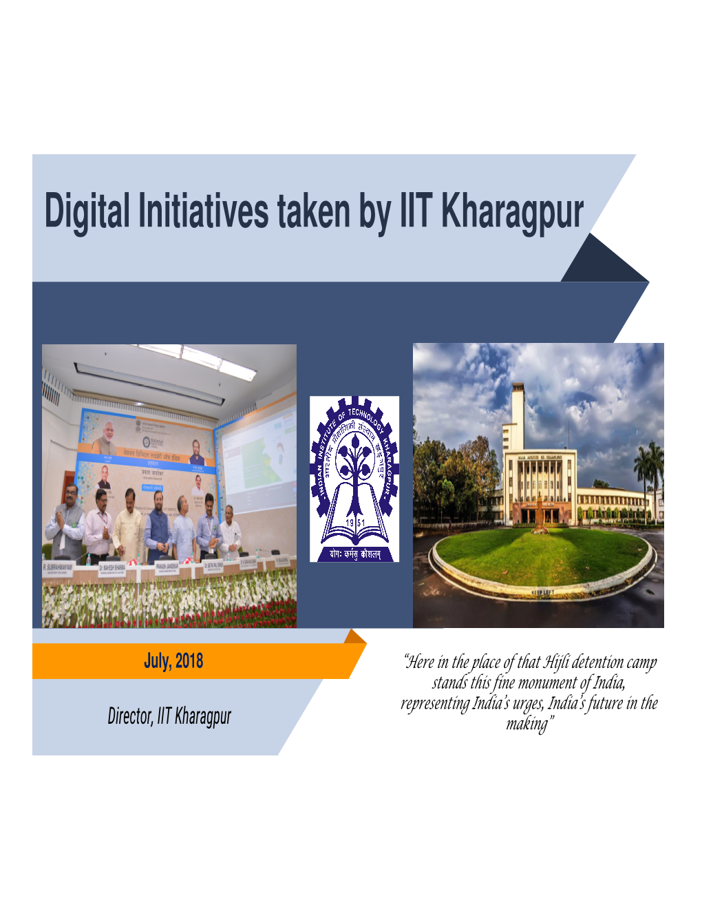 Digital Initiatives Taken by IIT Kharagpur