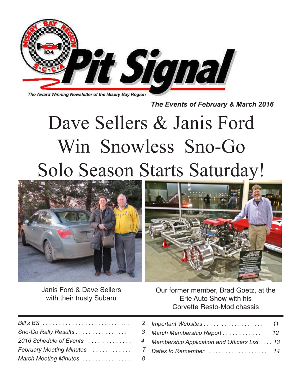 Dave Sellers & Janis Ford Win Snowless Sno-Go Solo Season