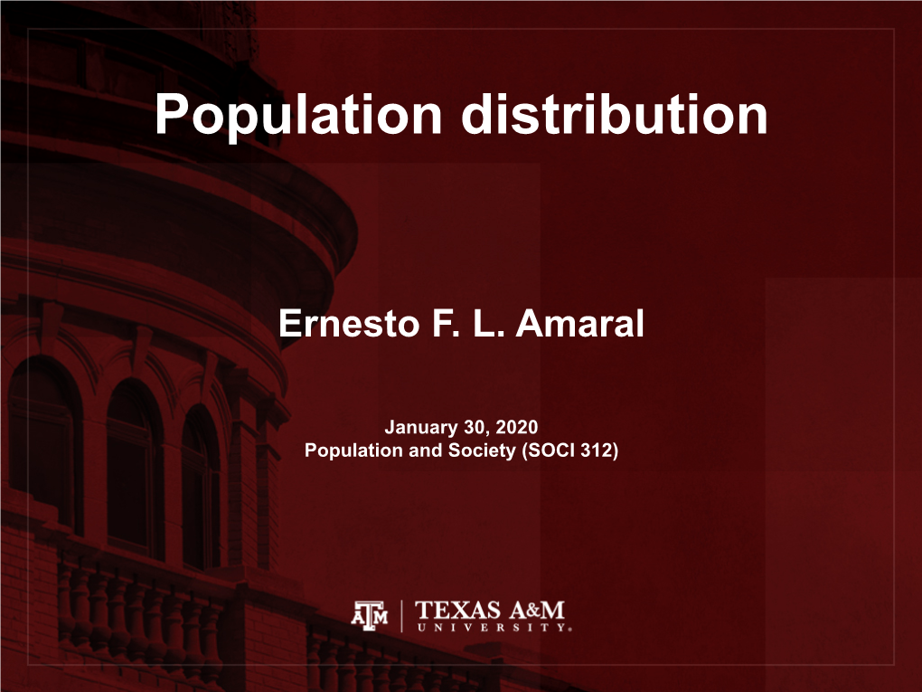 Population Distribution