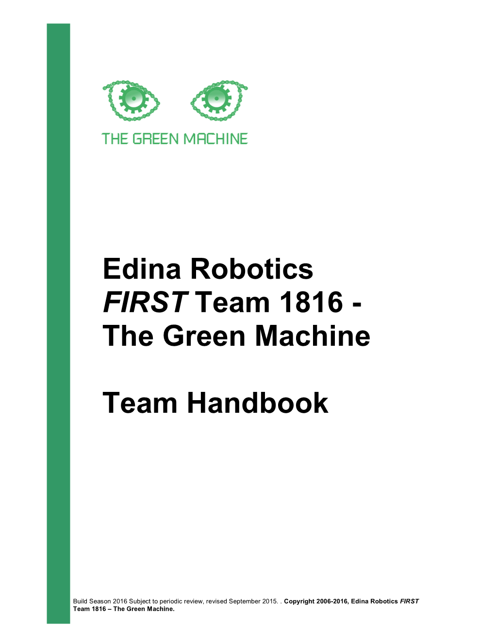 Team Handbook Example