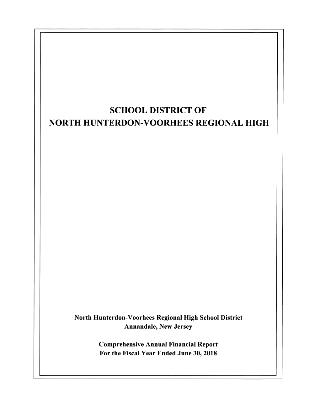 School District of North Hunterdon-Voorhees Regional High