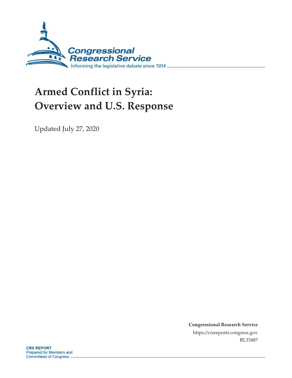 Armed Conflict in Syria: Overview and U.S