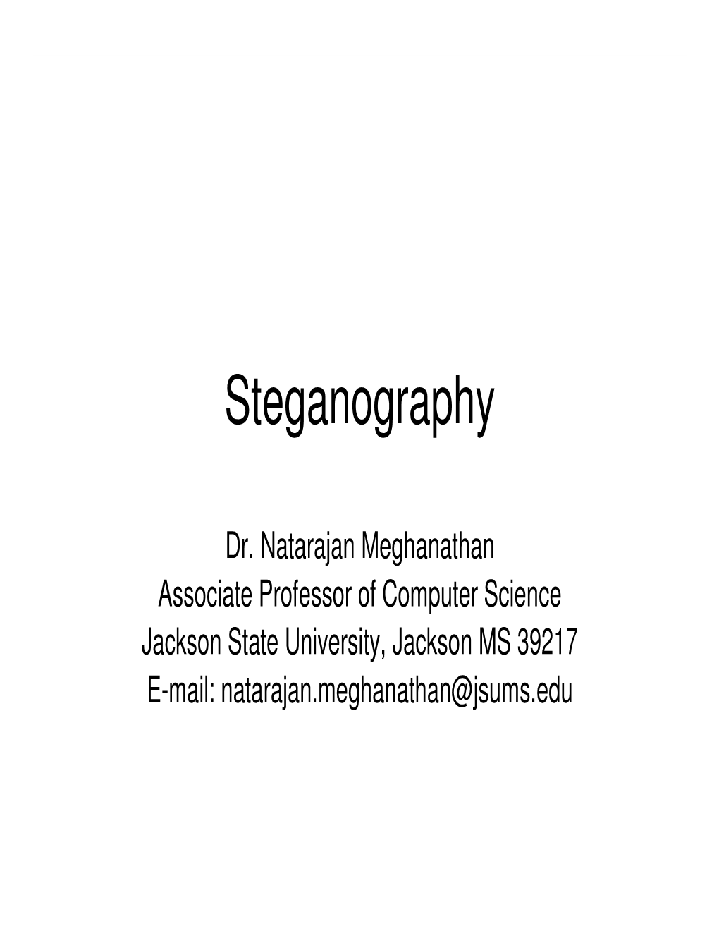 Steganography