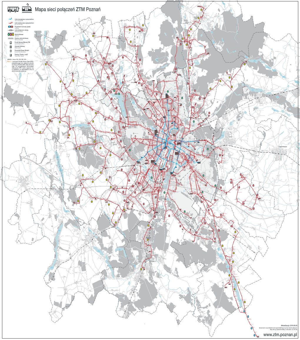 Mapa Sieci Połączeń ZTM Poznań Rogozipolna