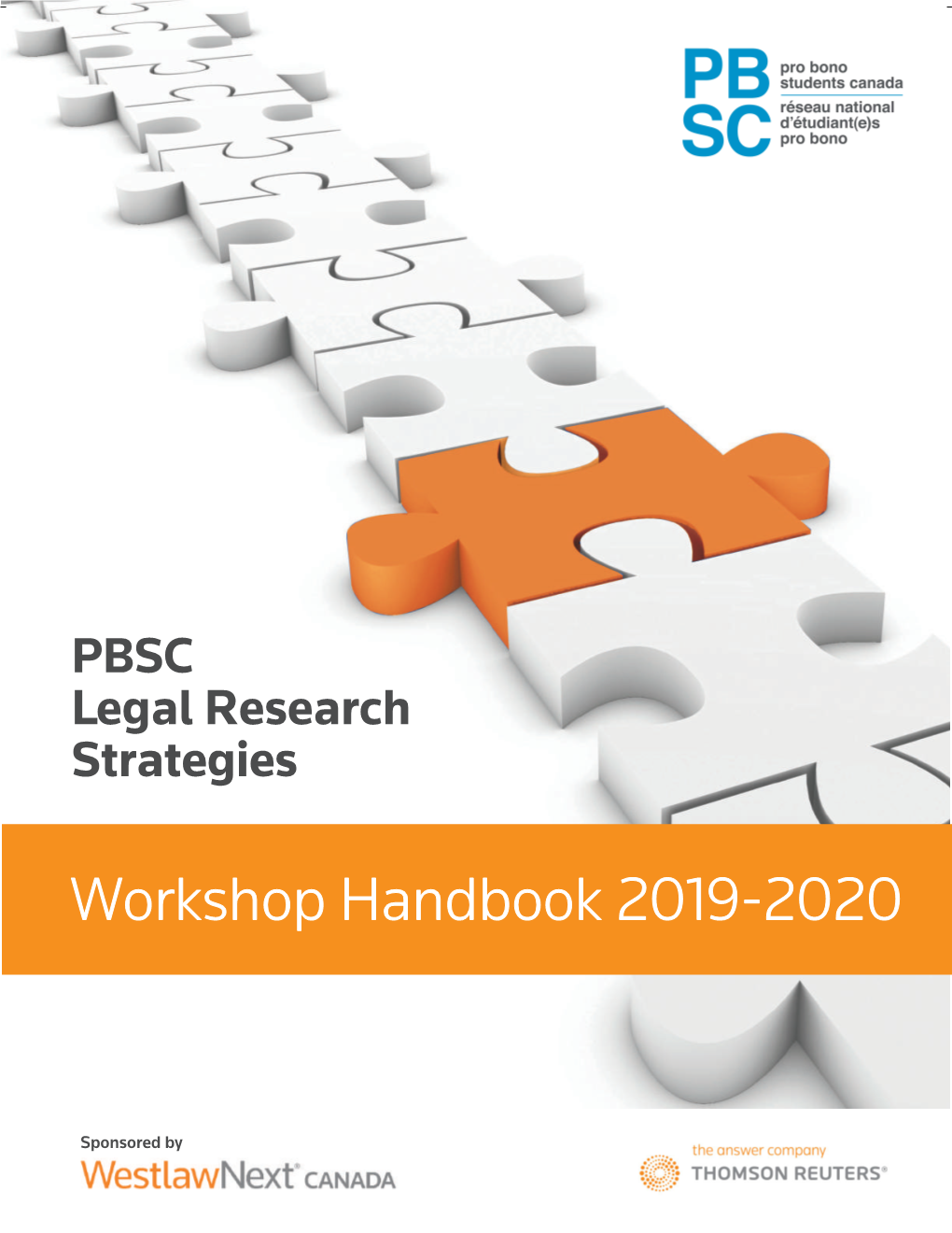Workshop Handbook 2019-2020