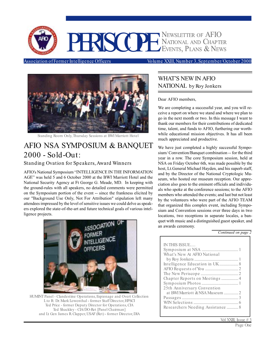 Periscope Newsletter of Afio