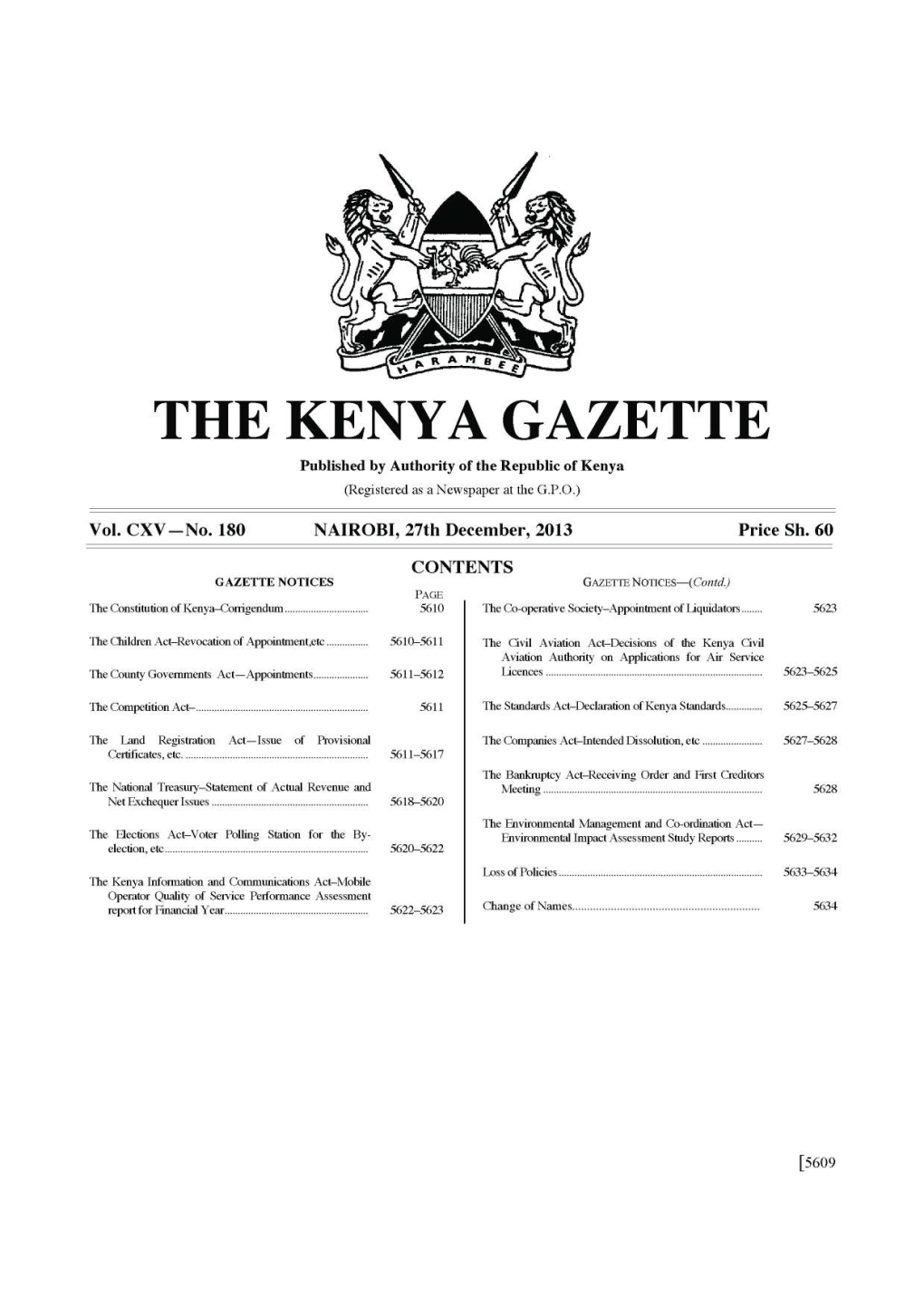 The Kenya Gazette