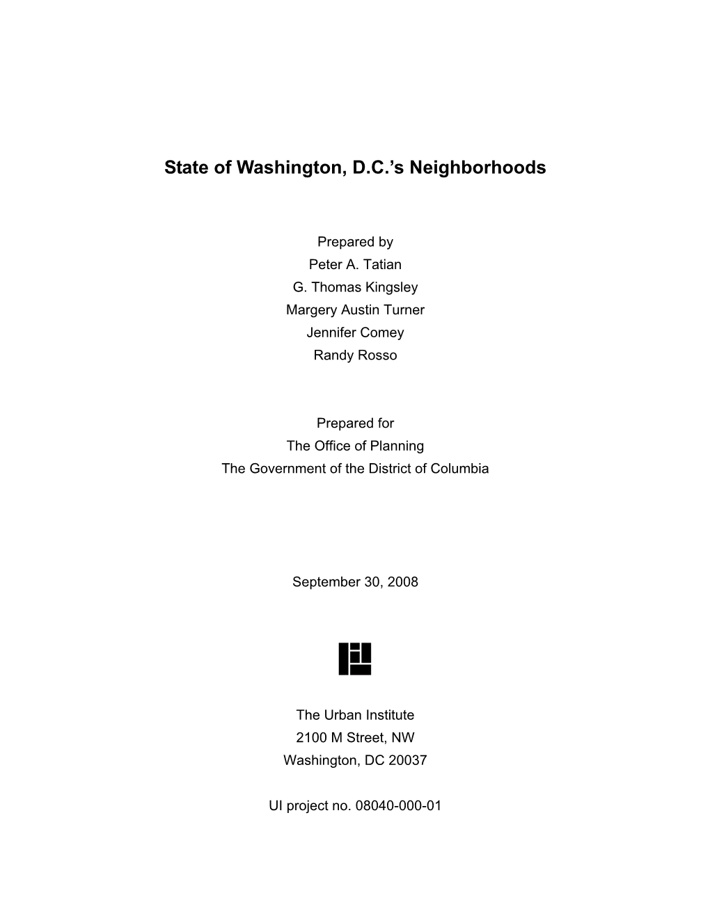 State of Washington, D.C.'S Neighborhoods A-3