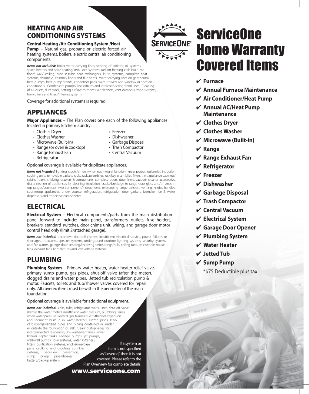 Serviceone Home Warranty Covered Items