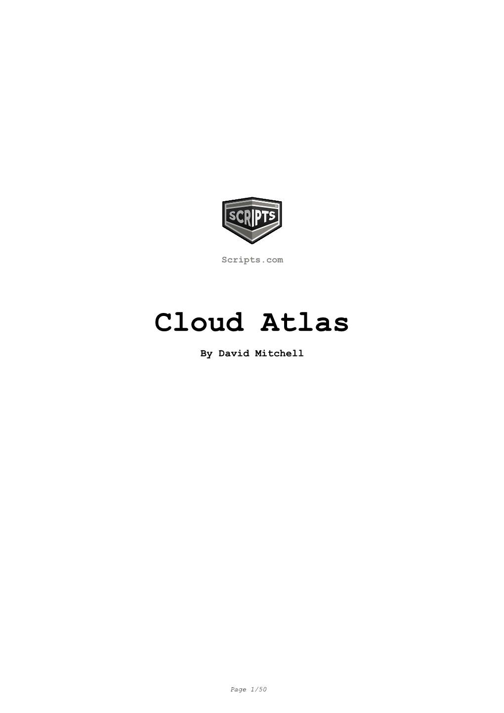Cloud Atlas Movie Script in PDF Format