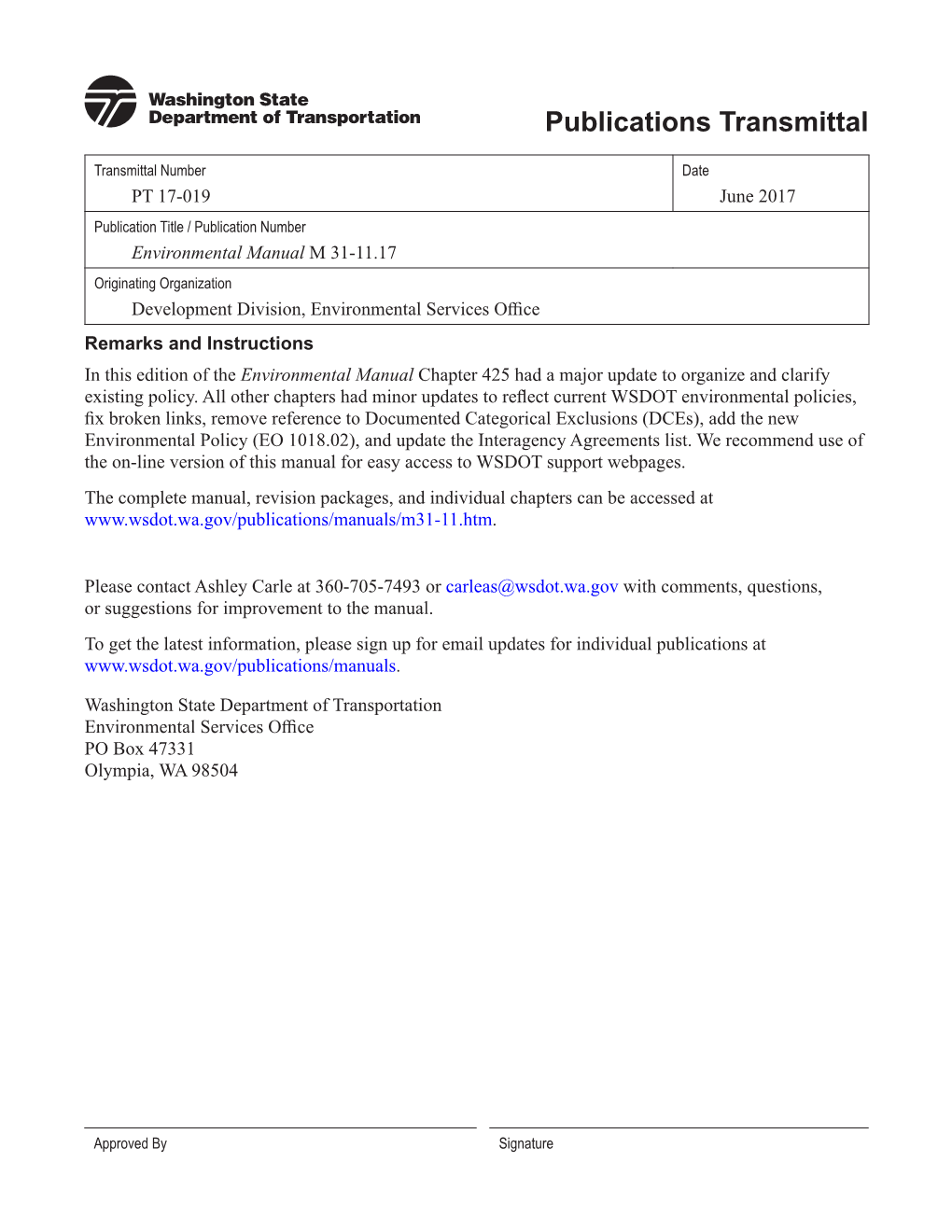 Environmental Manual M 31‑11