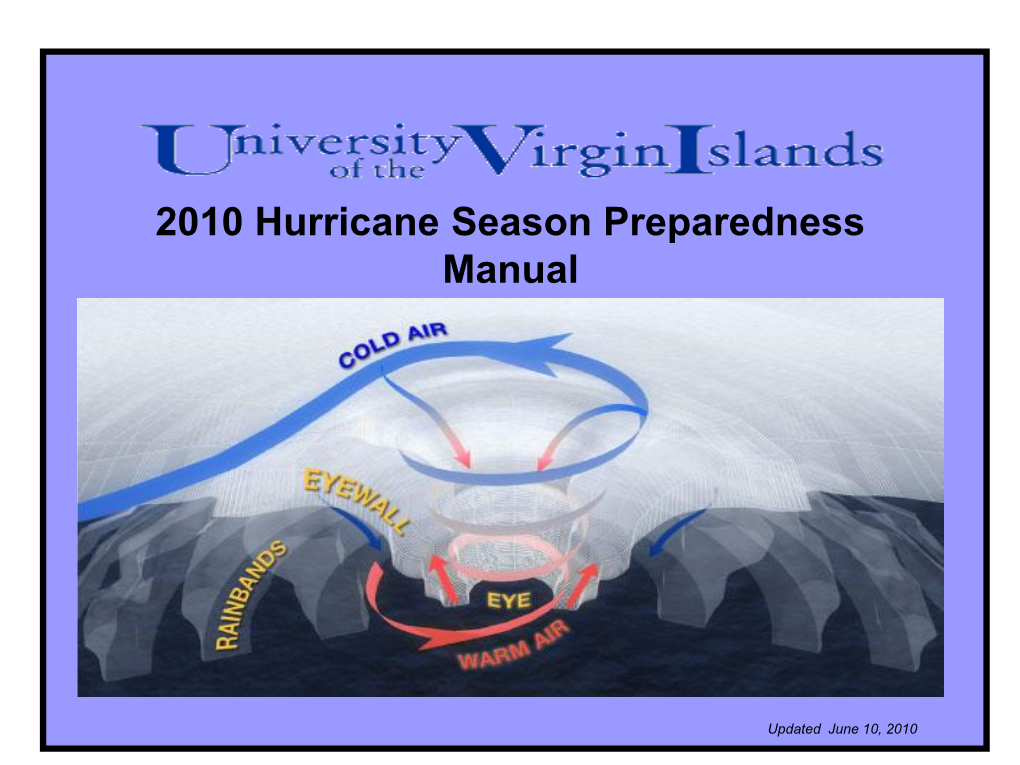 2010 Hurricane Season Preparedness Manual